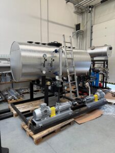 Napájecí nádrž pro průmyslovou kotelnu Napájecí nádrž pro průmyslovou kotelnu